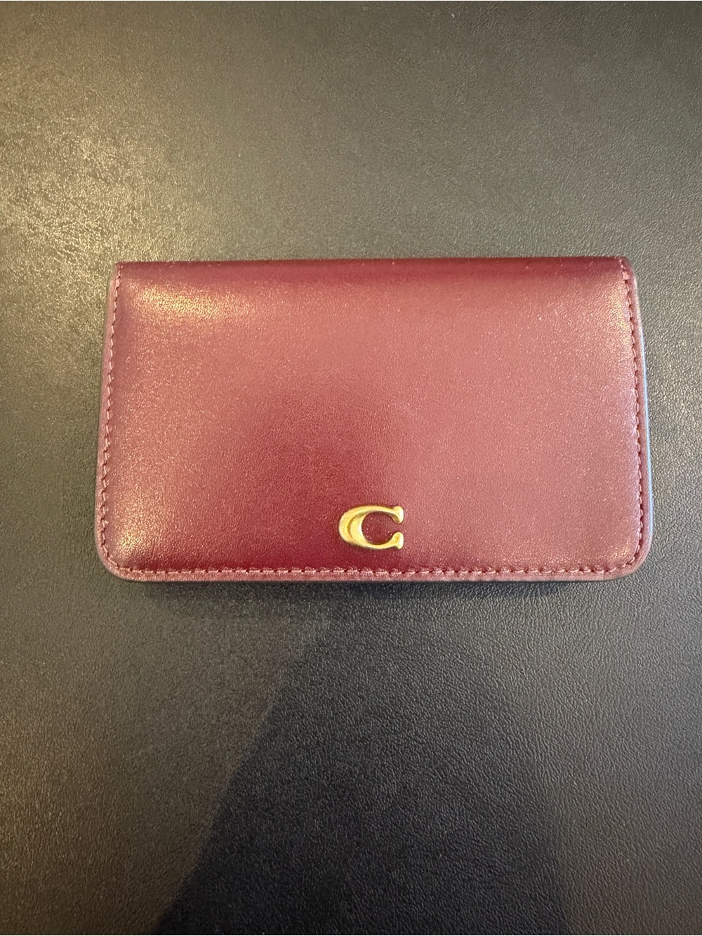 Coach Essential Slim Card Case in Merlot Like New